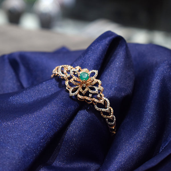 Green Coloured Floral Bracelet