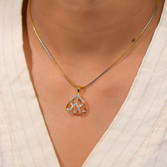 Tri-Flare Diamond Pendant