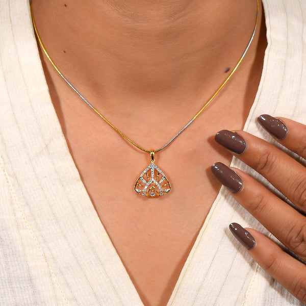 Tri-Flare Diamond Pendant