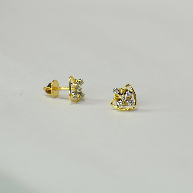 Heart shape with floral pattern Earrings