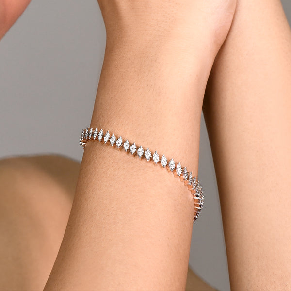 Rose Gold Marquise Shape Bracelet