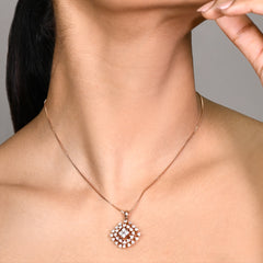 Rose Gold Big Size Party Wear Pendant