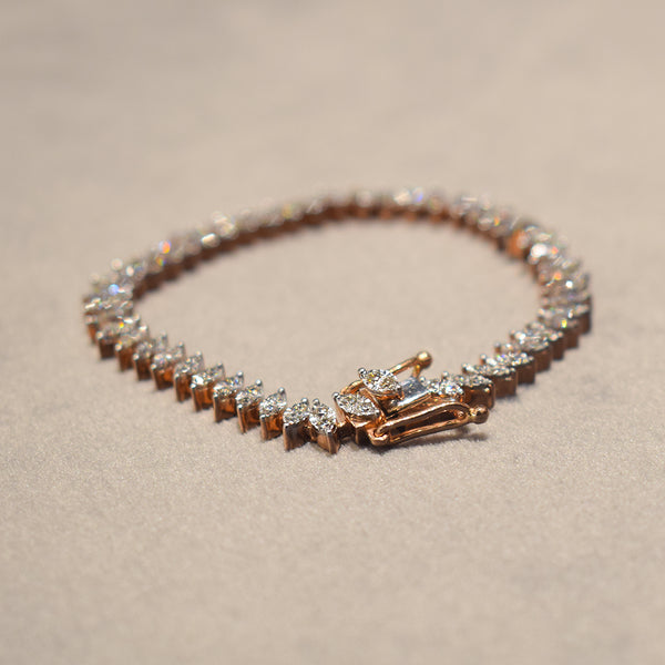 Rose Gold Marquise Shape Bracelet