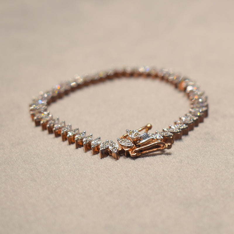 Rose Gold Marquise Shape Bracelet