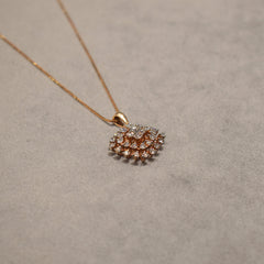Rose Gold Big Size Party Wear Pendant