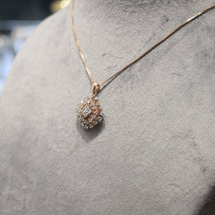 Rose Gold Big Size Party Wear Pendant
