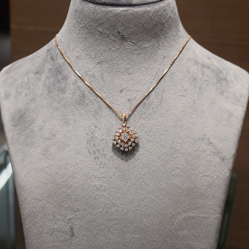 Rose Gold Big Size Party Wear Pendant