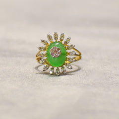 FLORAL GREEN RING