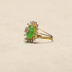 FLORAL GREEN RING