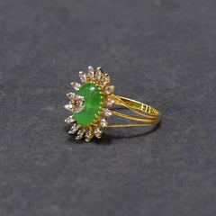 FLORAL GREEN RING