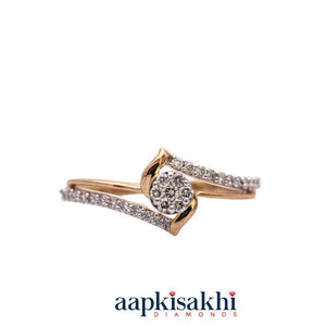 Floral Pattern Diamond Ring