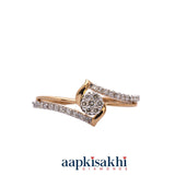 Floral Pattern Diamond Ring