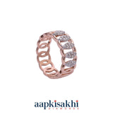 Twisted Diamond Band Ring