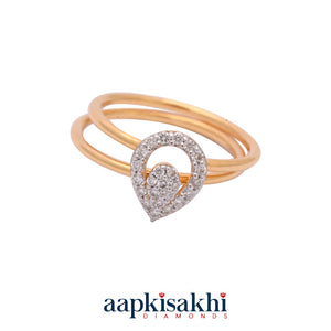 Pear Shaped Dual Diamond Ring